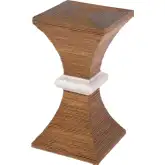 Marikit 13" Square Side Table in Brown Arorog & Shell