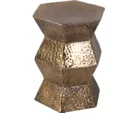 Renzo 16"W End Table in Copper Stainless Steel