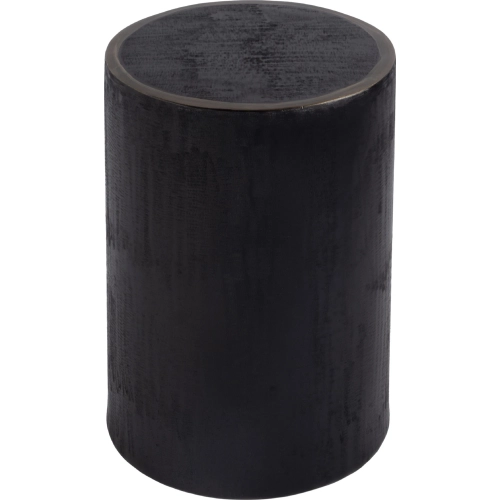 Tundra 12" Round End Table in Bronze Stainless Steel