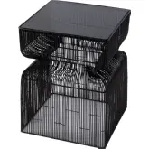 Ivar 14"W Square End Table in Bronze Stainless Steel