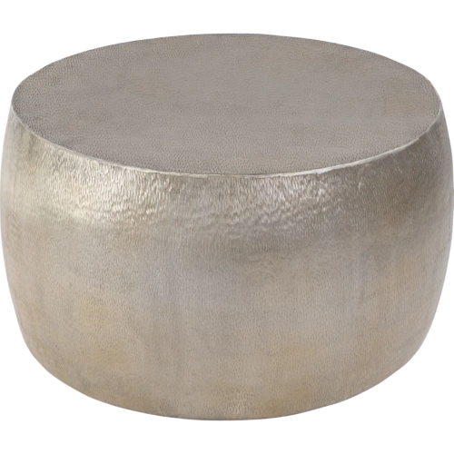 Sahara 31.5" Round Coffee Table in Polished Antique Gold Stainless Steel