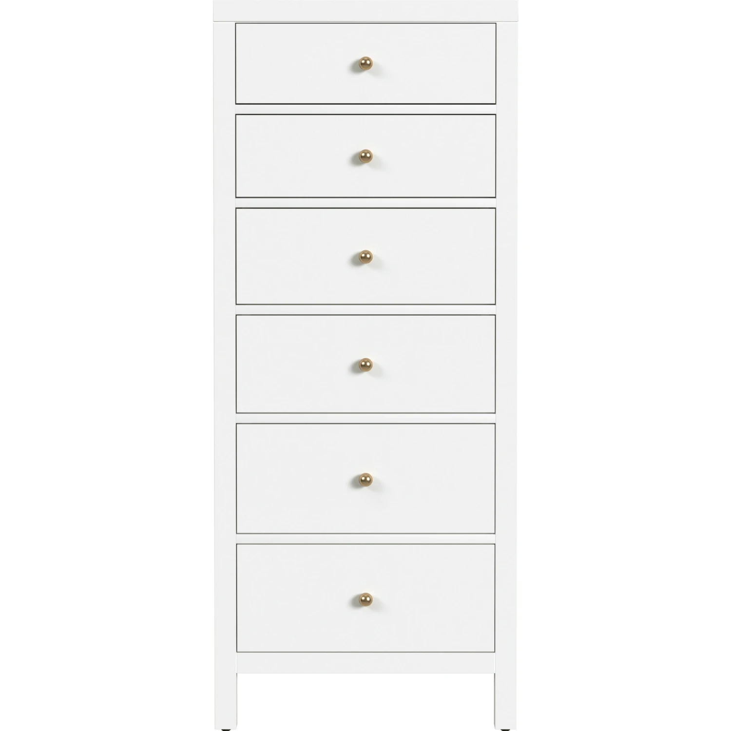 Nora 22 in. W Rectangular Wood 6 Drawer Lingerie Chest Smooth White