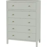 Nora 36" 5 Drawer Dresser in Sage Green Wood