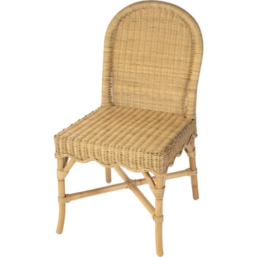 Flora Dining Side Chair in Natural Rattan