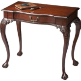 Dupree 33" Writing Desk in Cherry Dark Brown Finish Wood