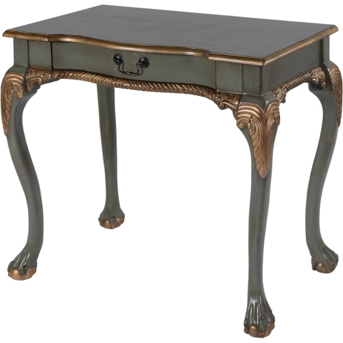 Dupree 35" 1-Drawer Writing Desk in Distressed Pastel Green
