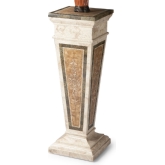Augustus Etched Fossil Stone Pedestal