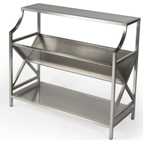 Keats Library Bookcase in Nickel Silver Iron