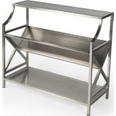 Keats Library Bookcase in Nickel Silver Iron