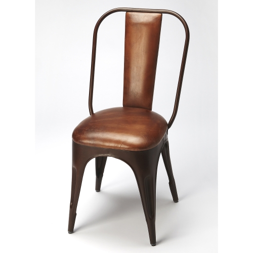 Riggins Iron & Leather Side Chair