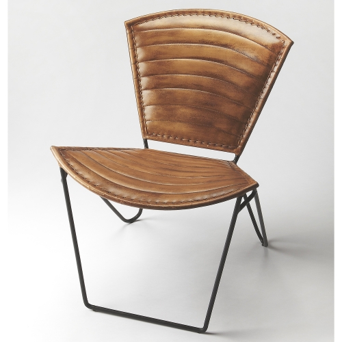 Felix Iron & Leather Accent Chair