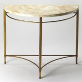 Marlena Cabebe Shell Demilune Console Table
