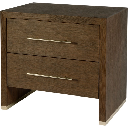 Porter 28" 2-Drawer Nightstand in Cocoa Brown Wood