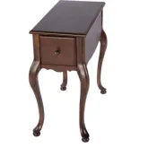Andre 11" 1 Drawer End Table in Cherry Finish Wood