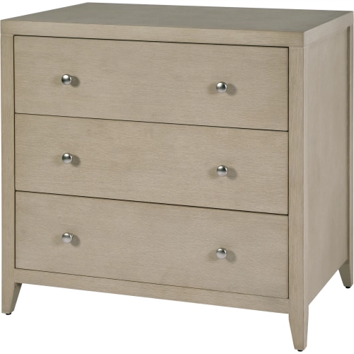 Dana 3-Drawer Chest in Antique Taupe Finish Wood