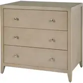 Dana 3-Drawer Chest in Antique Taupe Finish Wood