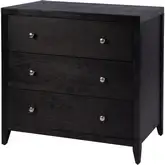 Dana 3-Drawer Chest in Antique Coffee Finish Wood