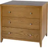 Dana 34" 3-Drawer Chest in Natural Finish Wood