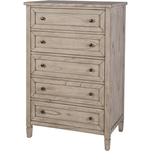 Flagstaff 5-Drawer Chest in Gray Wood