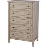 Flagstaff 5-Drawer Chest in Gray Wood