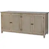 Flagstaff 70" 4-Door Sideboard in Gray Wood & Cane