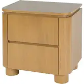 Genoa 21" 2-Drawer Nightstand in Light Oak Finish Wood