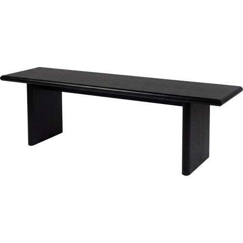Halmstad 64" Dining Bench in Black Finish Wood