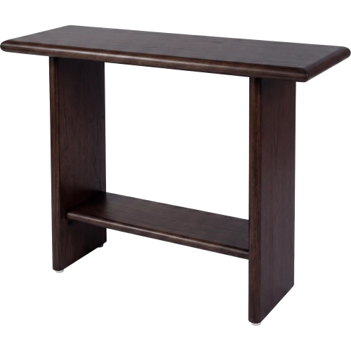 Halmstad 42" Console Table with Lower Shelf in Brown Finish Wood