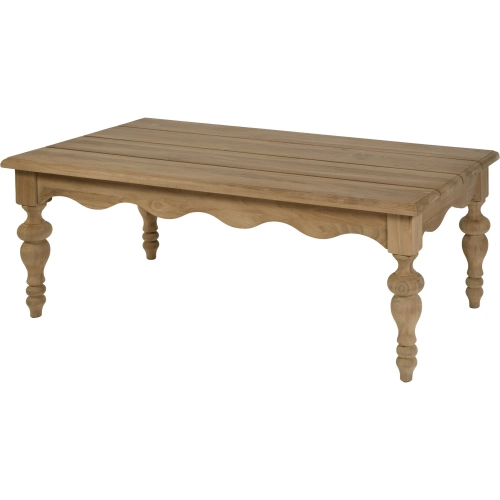 Chelsea Outdoor 48" Coffee Table in Natural Teak Wood
