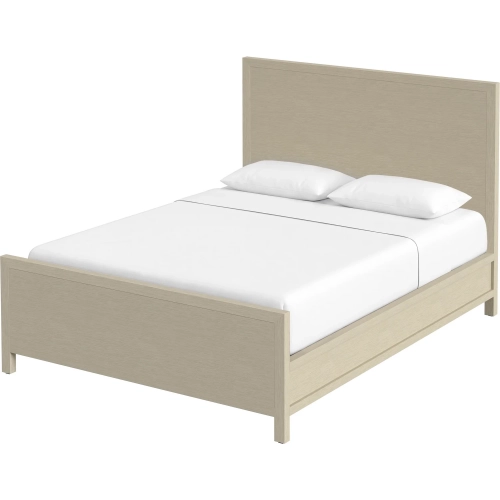 Nora Queen Panel Bed in Antique Taupe Finish Wood