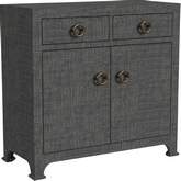 Chatham 2 Drawer Cabinet in Charcoal Gray Raffia