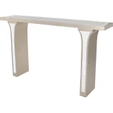 Katya Console Table in Antique Pewter Wood & Antique Mirror