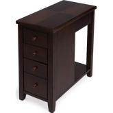 Kelton 4 Drawer Accent Chest in Dark Cherry Brown Finish