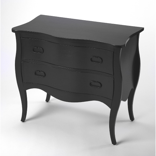 Rochelle 2 Drawer Chest in Black Wood