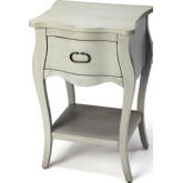Rochelle 1 Drawer Nightstand in Gray Wood