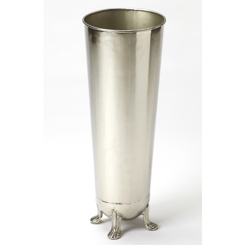 Tanguay Umbrella Stand in Polished Silver Iron