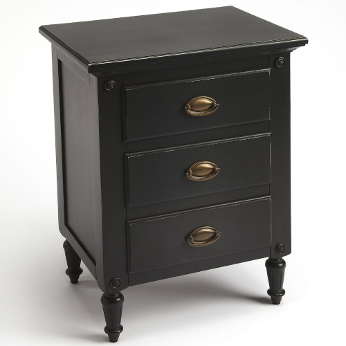 Easterbrook Nightstand in Black Finish Wood