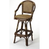 Renata Bar Stool in Rattan, Raffia & Plastic