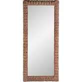 Gloucester Floor Mirror in Dark Brown Woven Banana Leaf