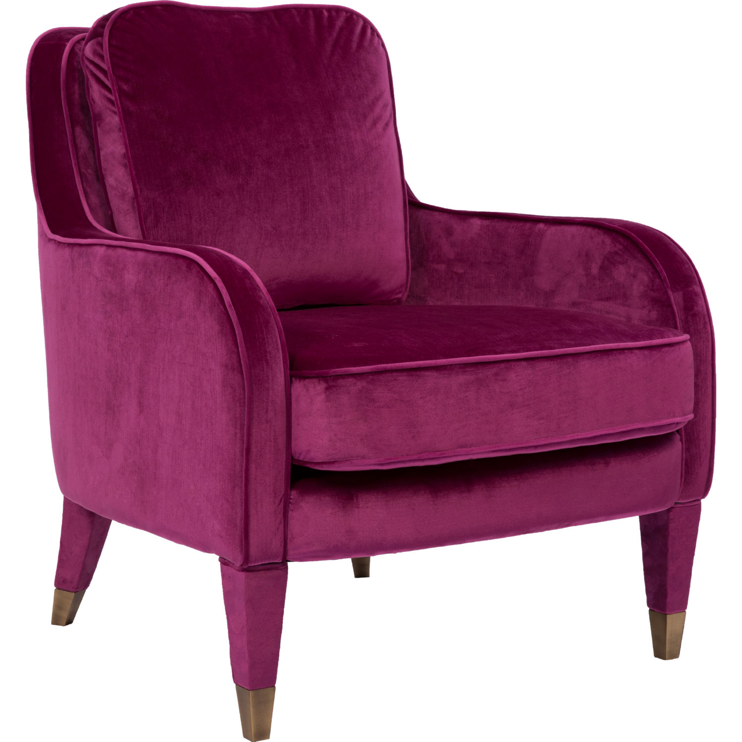 Chic Iconic Fac2819 Dr Tzivia Accent Chair In Plum Velvet
