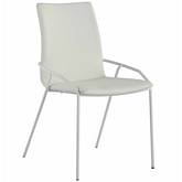 Alicia Dining Chair in White Leatherette (Set of 4)