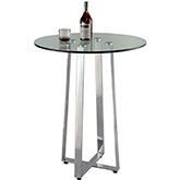 Chambers 29" Counter Dining Table in Glass & Stainless