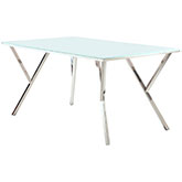 Jade Dining Table w/ Tempered Starphire White Glass Table Top