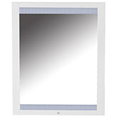 Moscow Framed Mirror with LED Lighting in Gloss White