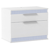 Moscow 2 Drawer Nightstand in Gloss White (Set of 2)