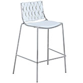 Taylor Stackable Counter Stool in White Leatherette (Set of 2)