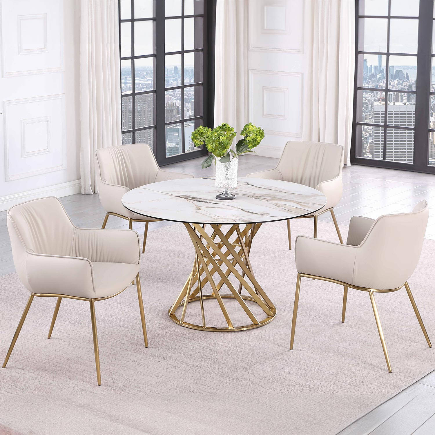 Chintaly Tracy Club Dining Arm Chair - Thumbnail 4