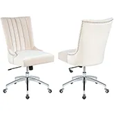 7029 Pneumatic Channel Back Computer Office Chair with Nailhead