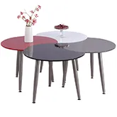8072 Four Piece Cocktail Table Set in Multi-Color Glass