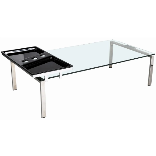8151 Motion Coffee Cocktail Table in Glass & Chrome